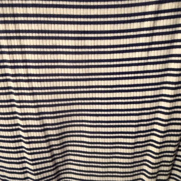 Blue and White Striped Sleeveless Dress - Picture 7 of 7